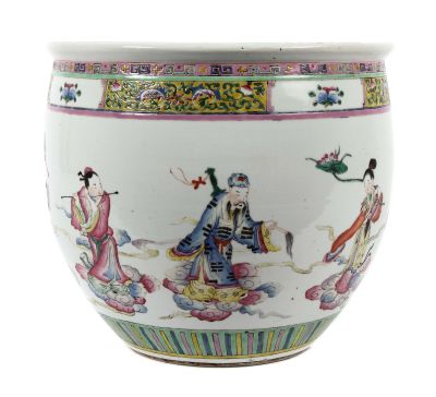 Großer Cachepot, China, 19. Jahrhundert, Asiatika