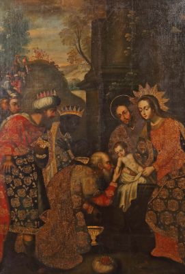 Anonymer Meister des 16. Jahrhundert, Anbetung der Könige, wohl Norditalien, Gemälde