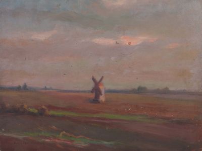 Das Gemälde "WIndmühle" von Jan Stanislawski wurde im Auktionshaus Yves Siebers in Stuttgart für 20.000 Euro versteigert.