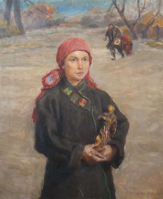 Das Gemälde "Mädchen mit Skulptur" von Iwan Konstantinowitsch Aiwasowski wurde im Auktionshaus Yves Siebers in Stuttgart für 18.000 Euro versteigert.