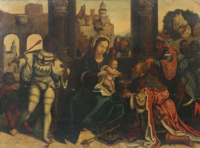 Das Gemälde "Anbetung der Heiligen Drei Könige" von Bernard van Orley wurde im Auktionshaus Yves Siebers in Stuttgart für 22.000 Euro versteigert.
