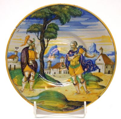 Bildteller, Urbino, Mitee 16. Jahrhundert, Keramik