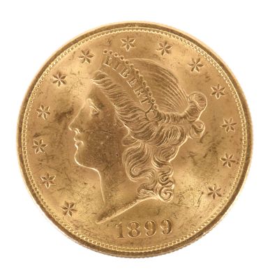 Double Eagle Liberty Head, USA, 1899, Münzen