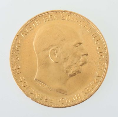 Die 100 Konen-Goldmünze wurde für 1.250 Euro im Auktionshaus Yves Siebers in Stuttgart versteigert.