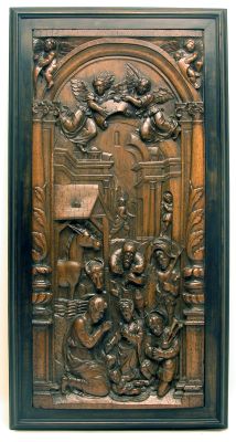 Die Anbetung, Nürnberger Meister, 16./17. Jahrhundert, religiöse Kunst