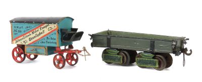 Güterwagen mit Möbeltransportwagen, Märklin, um 1905, Spielzeug