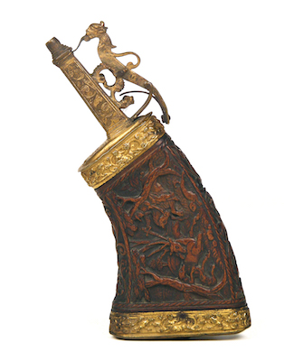 Pulverflasche, 18. Jahrhundert, Waffen