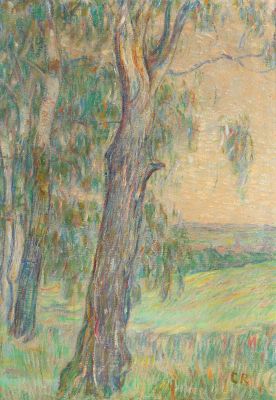 Christian Rohlfs, Bäume, um 1904, moderne Gemälde